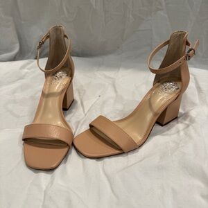 Vince Camuto Tan Block Heel Sandals